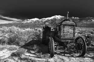 McCormick-Deering tracter below Blanca Peak-8330 McCormick-Deering tracter below Blanca Peak-8330